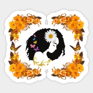 Beautiful Woman Hair Day Frame Sticker